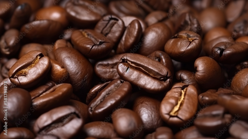Delicious coffee beans. Based on Generative AI Delicious coffee beans. Based on Generative AI