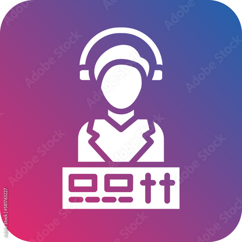 Vector Design DJ Icon Style