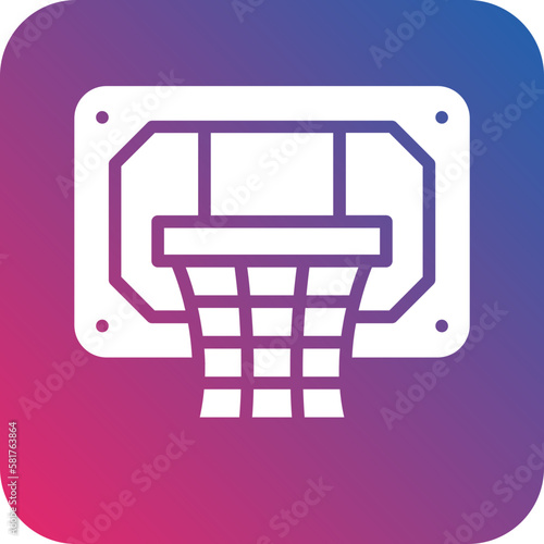Vector Design Basketball Hoop Icon Style
