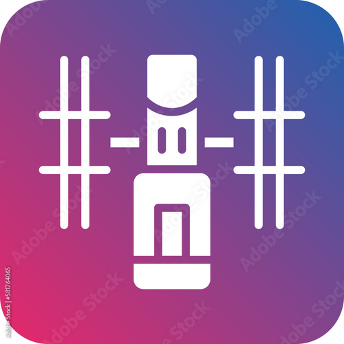 Vector Design Hubble Telescope Icon Style