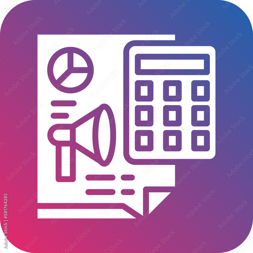 Vector Design Marketing Budget Icon Style Vector Design Marketing Budget Icon Style