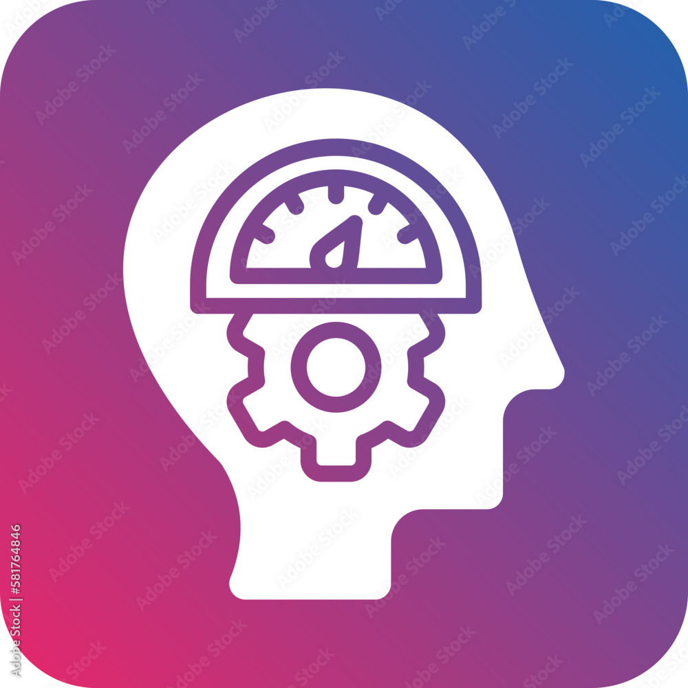 Vector Design Mental Control Icon Style Vector Design Mental Control Icon Style