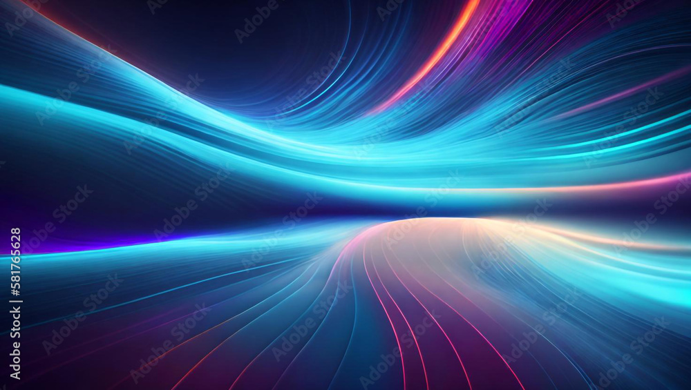 Generative AI, generative and AI background with wavy lines offers a whimsical and organic feel to any artwork. Its abstract and surreal nature can evoke various emotions and offer a memorable effect.