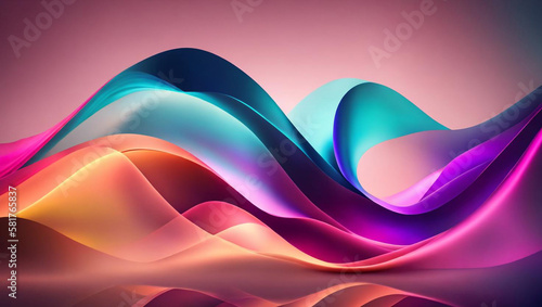 Generative AI  generative and AI background with wavy lines offers a whimsical and organic feel to any artwork. Its abstract and surreal nature can evoke various emotions and offer a memorable effect.