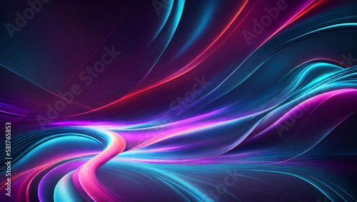 Generative AI  generative and AI background with wavy lines offers a whimsical and organic feel to any artwork. Its abstract and surreal nature can evoke various emotions and offer a memorable effect.