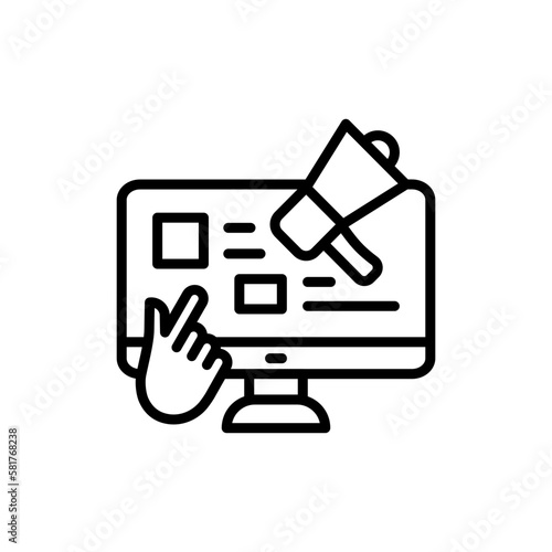 Advertising icon in vector. Illustration