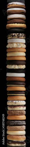Stack of donuts , Generative AI
