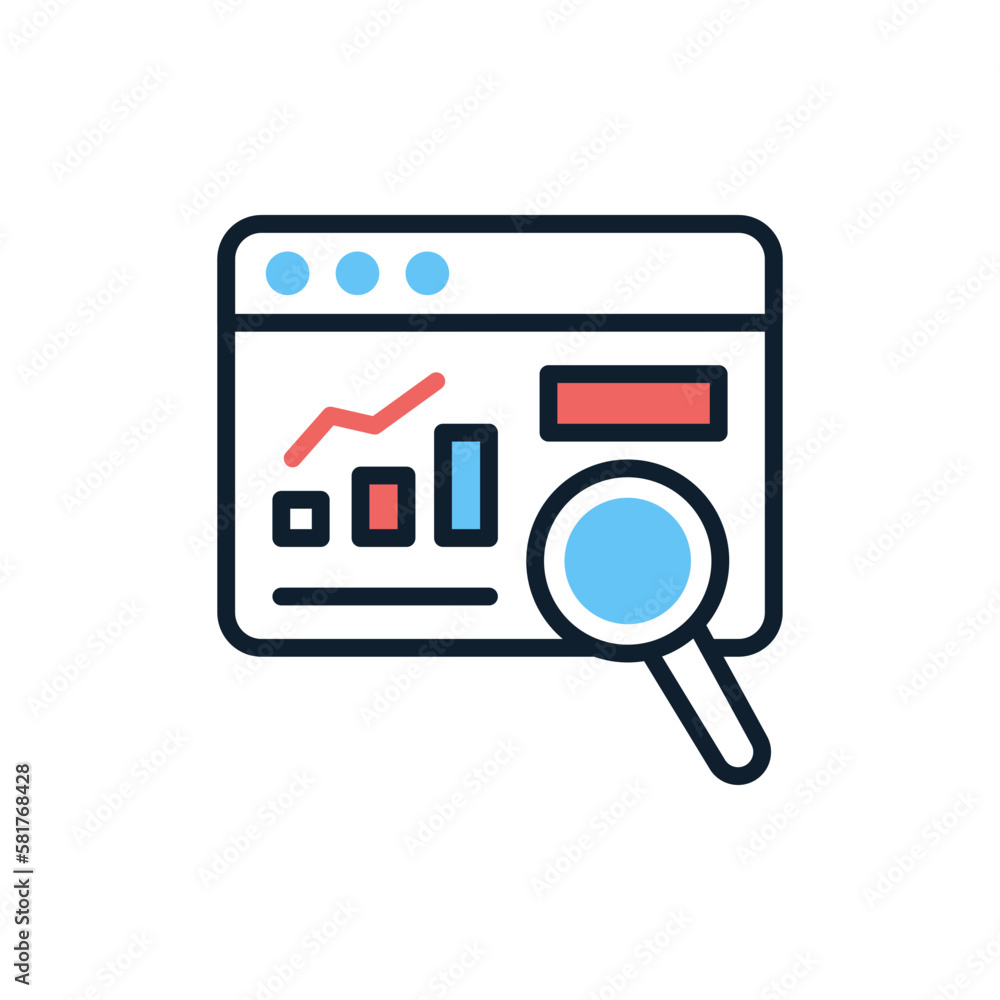 SEO icon in vector. Illustration