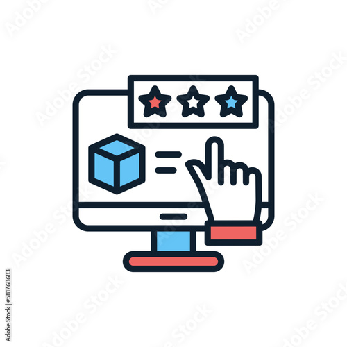 Rating icon in vector. Illustration