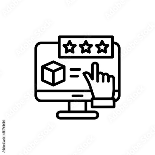 Rating icon in vector. Illustration
