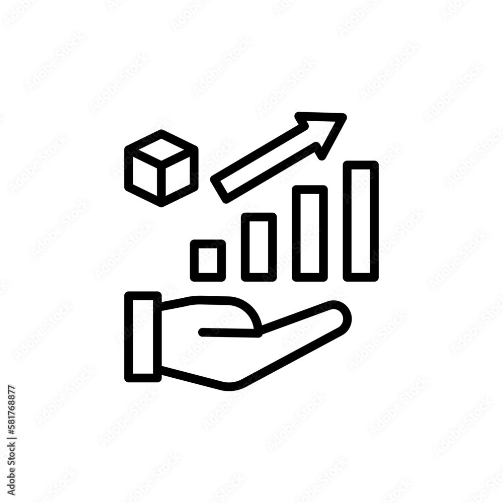 Growth icon in vector. Illustration Growth icon in vector. Illustration