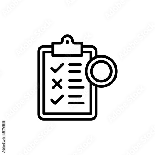 Revision icon in vector. Illustration