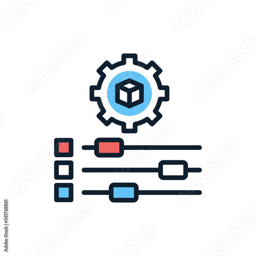 Modification icon in vector. Illustration