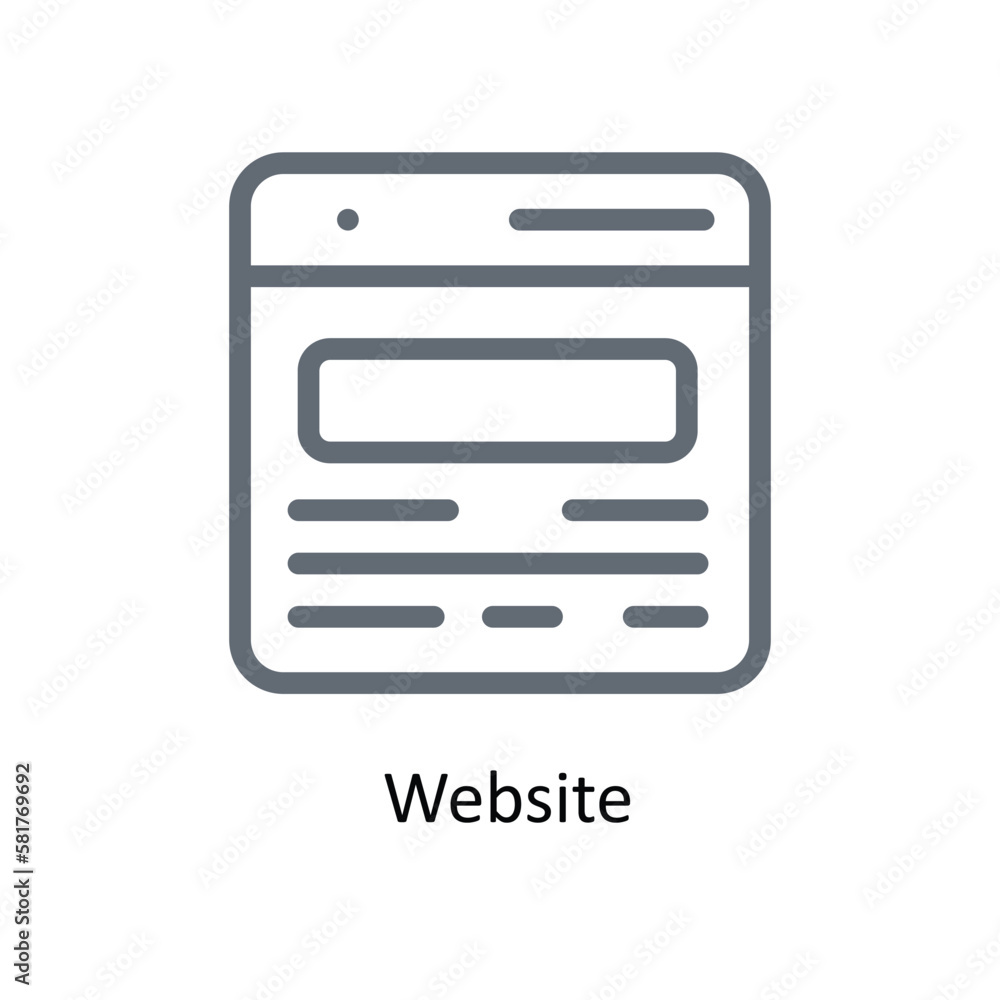 Website Vector outline Icons. Simple stock illustration stock Website Vector outline Icons. Simple stock illustration stock