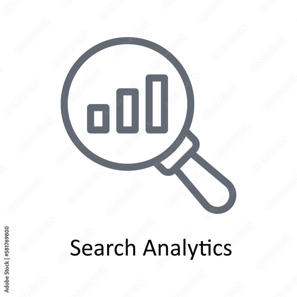 Search Analytics Vector outline Icons. Simple stock illustration stock Search Analytics Vector outline Icons. Simple stock illustration stock