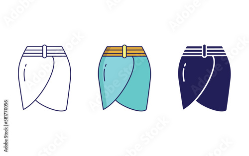 Semi Skirt vector icon