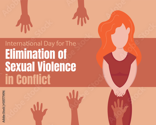 illustration vector graphic of a woman fondled by the hand, perfect for international day, elimination, sexual violence, conflict, celebrate, greeting card, etc.