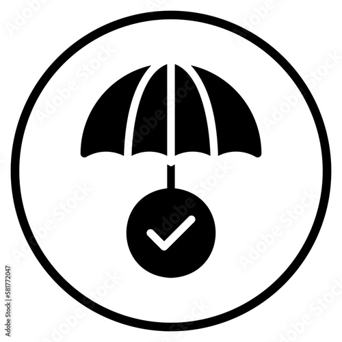 umbrella glyph icon