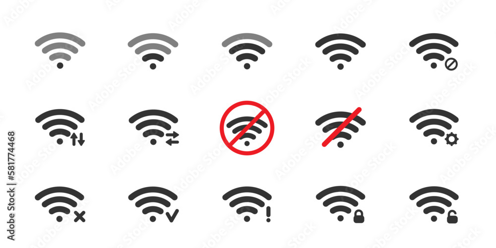 Wi-fi, wireless internet connection icon Wi-fi, wireless internet connection icon