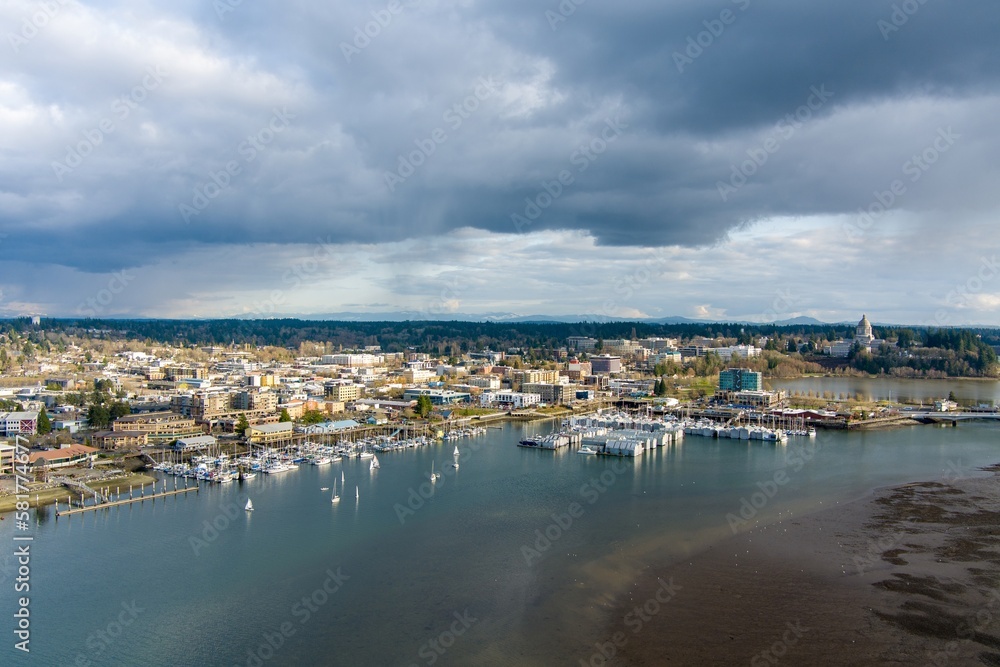 Olympia, Washington waterfront in March 2023