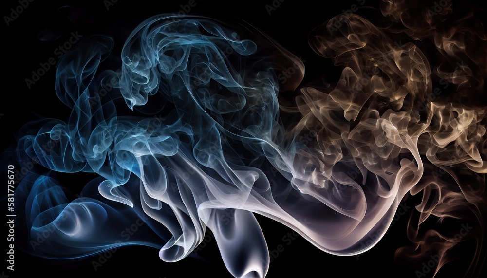 Fototapeta premium Abstract smoke in dark background