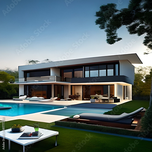 luxury home with pool © GirishP