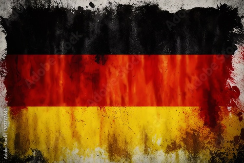 The national flag of Germany made with Generative AI