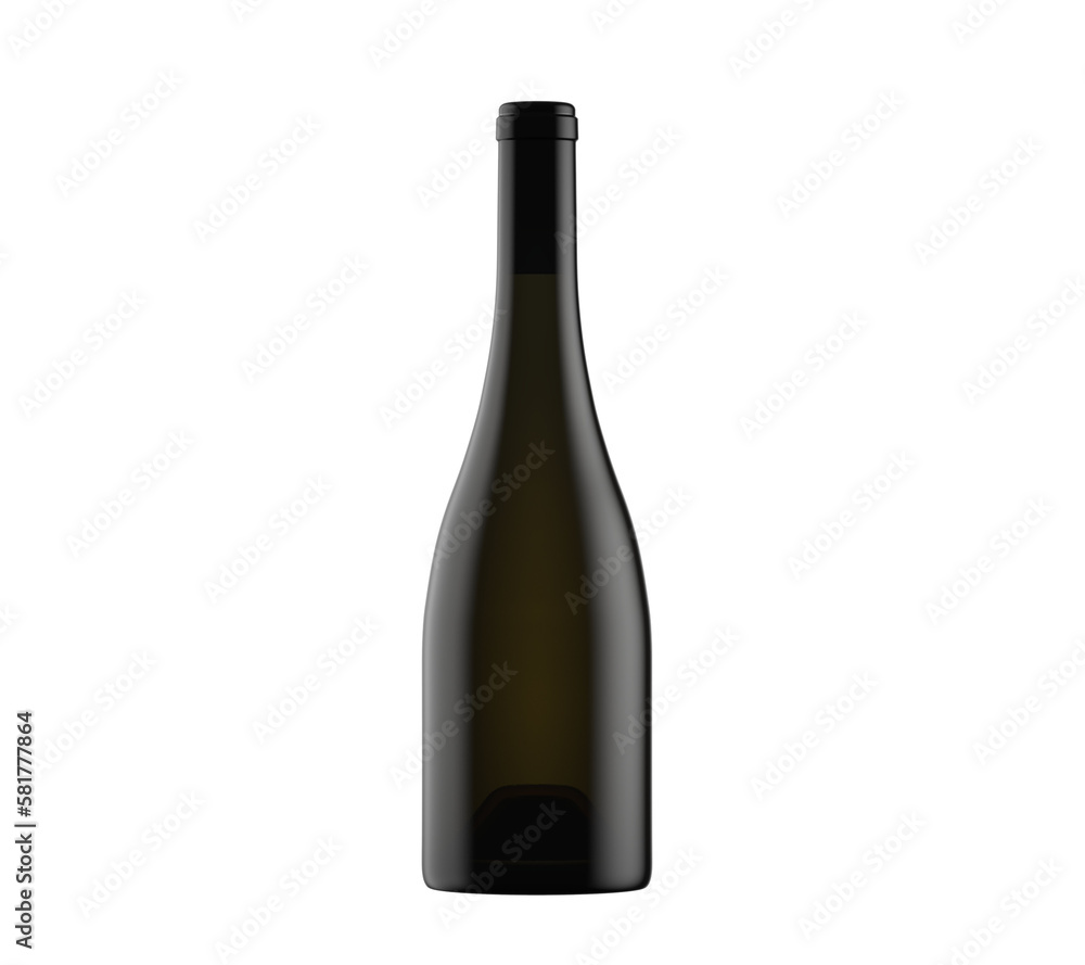 Burgundy, bottle a red wine on transparent background. Burgundy, bottle a red wine on transparent background.