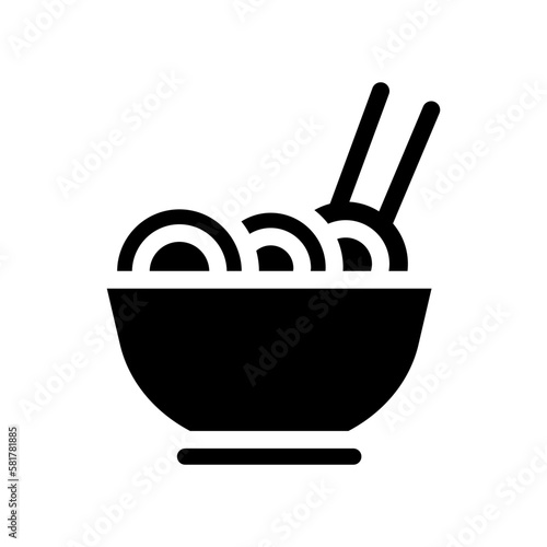 noodles solid icon illustration vector graphic 