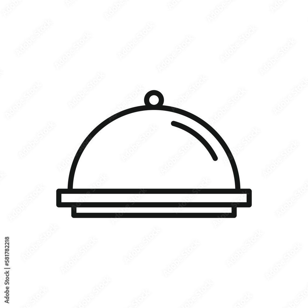 Editable Icon of Serving Tray, Vector illustration isolated on white background. using for Presentation, website or mobile app Editable Icon of Serving Tray, Vector illustration isolated on white background. using for Presentation, website or mobile app