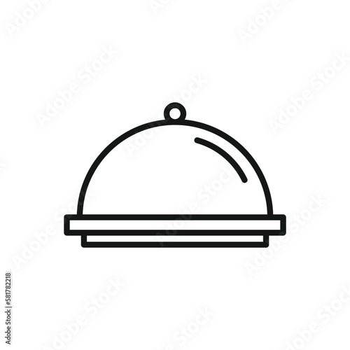 Editable Icon of Serving Tray, Vector illustration isolated on white background. using for Presentation, website or mobile app