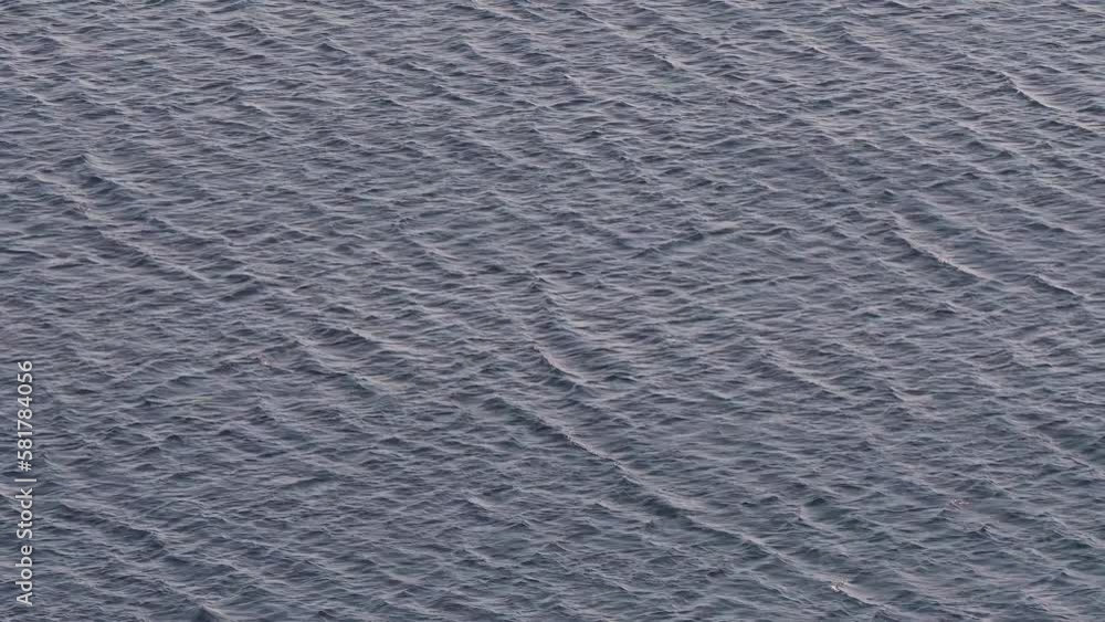 Aerial view of ripples on wavy sea. 4K Aerial view of ripples on wavy sea. 4K