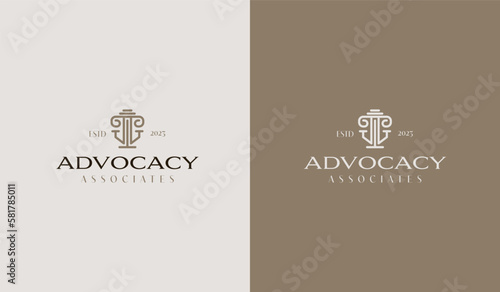 Law Firm Pillar Law Office Lawyer Logo. Universal creative premium symbol. Vector sign icon logo template. Vector illustration