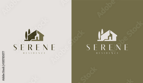 Building Residence Real Estate House Logo. Universal creative premium symbol. Vector sign icon logo template. Vector illustration
