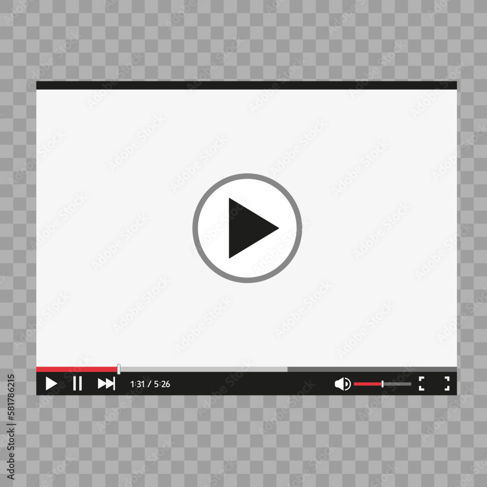 Video player for web and mobile apps flat style. Vector illustration.
Video player for web and mobile apps flat style. Vector illustration.