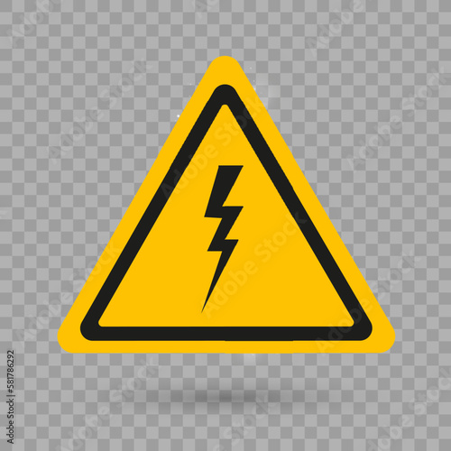 Exclamation mark on a road sign.Warning danger sign.
