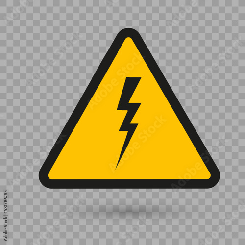 Exclamation mark on a road sign.Warning danger sign.
