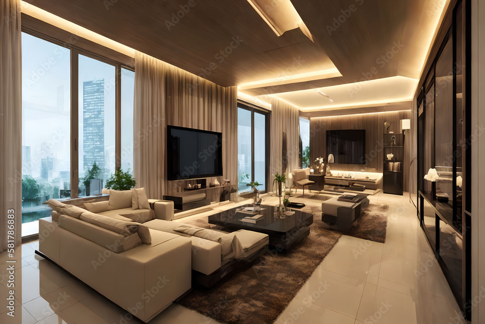 interior design luxury modern house, generative art by A.I interior design luxury modern house, generative art by A.I