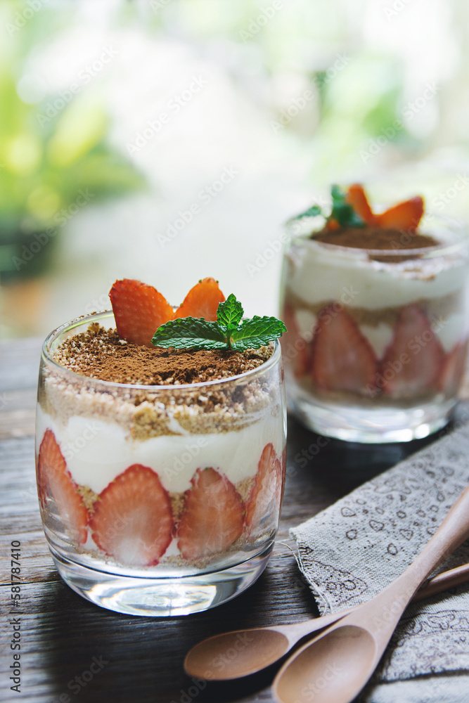 Delicious strawberry Portuguese Sawdust pudding Delicious strawberry Portuguese Sawdust pudding