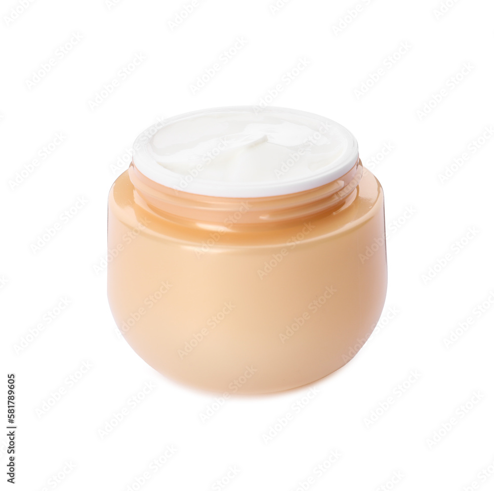 Face cream in jar on white background Face cream in jar on white background