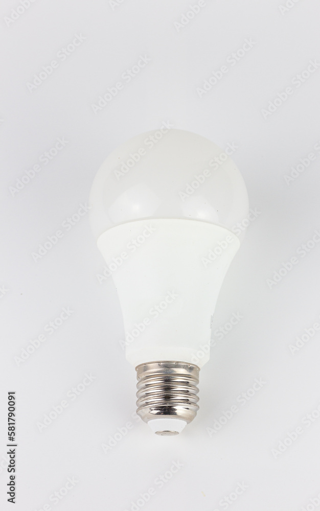 LED light bulb isolated on a white background. Energy saving concept. LED light bulb isolated on a white background. Energy saving concept.