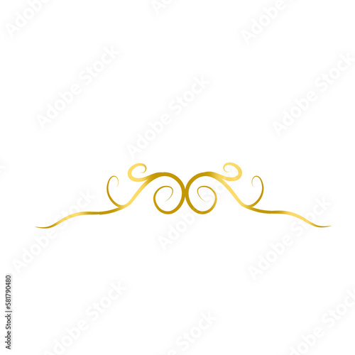 Gold rustic line.gold divider.ornament border