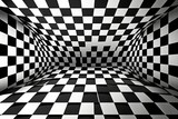 Checkboard pattern, black and white background (Ai generated)