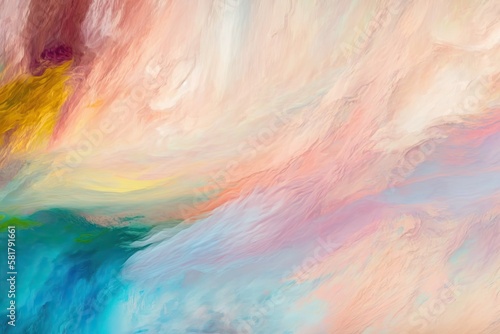 Painting colorful background in pastel color (Ai generated) © thesweetsheep