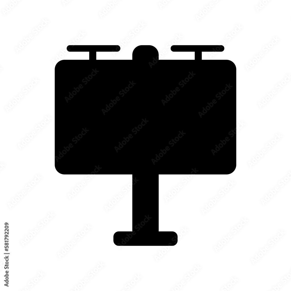 Billboard icon in solid black trendy design style. Editable graphic resources for many purposes. Billboard icon in solid black trendy design style. Editable graphic resources for many purposes.