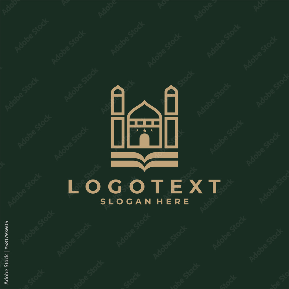 luxury mosque logo design
