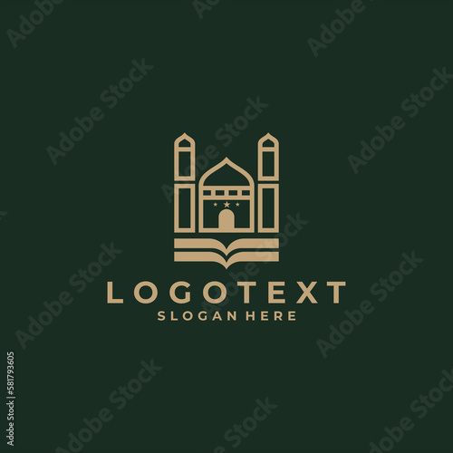 luxury mosque logo design