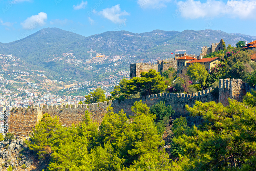 Beautiful view of Alanya Castle. Turkey