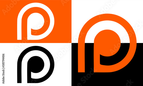 Popular social media logos Patreon printed on black and white and orange version. video sharing, social media live streaming logo icon vector. photo