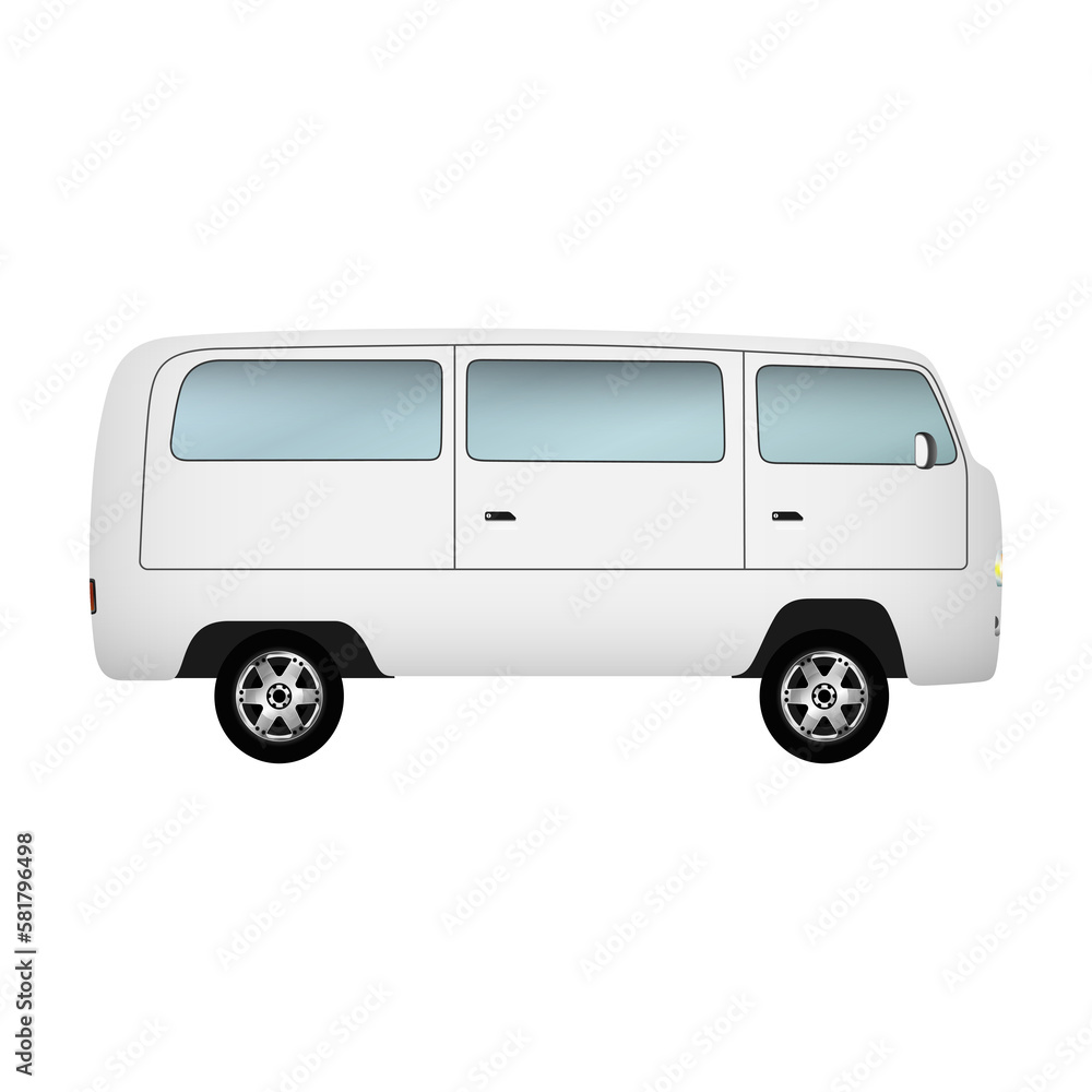  Cars white mockup realistic isolate on the background. Ready to apply to your design. Png illustration.